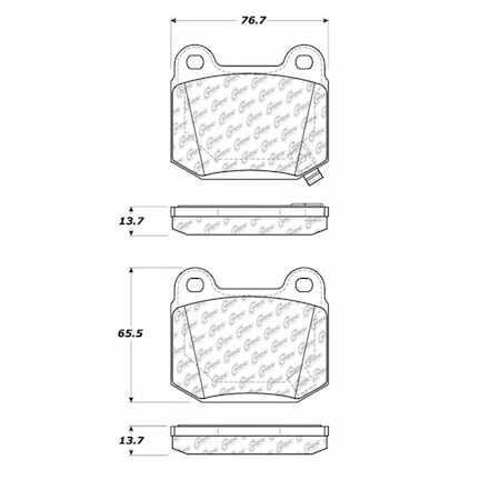 Centric Parts Posi-Quiet Ceramic Pads, 105.09610 105.09610